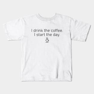 Coffee Caffeine Addict Love Quote Morning Monday Gift Cappuccino Minimalistic Kids T-Shirt